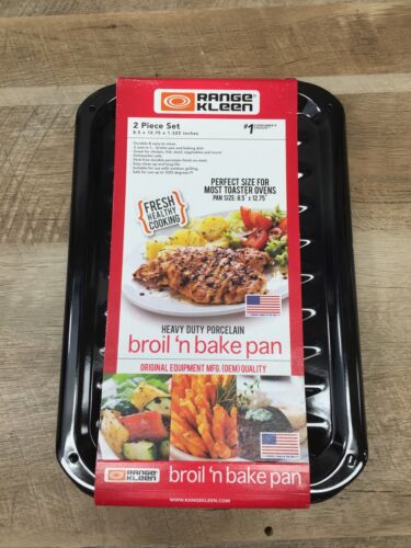 SEE DESCRIPTION Range Kleen BP106X 2 PC Porcelain Broil and Bake Pan (6922738303159)